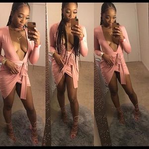 Party dress in coral